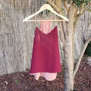 Express Scallop Pink Tank Top